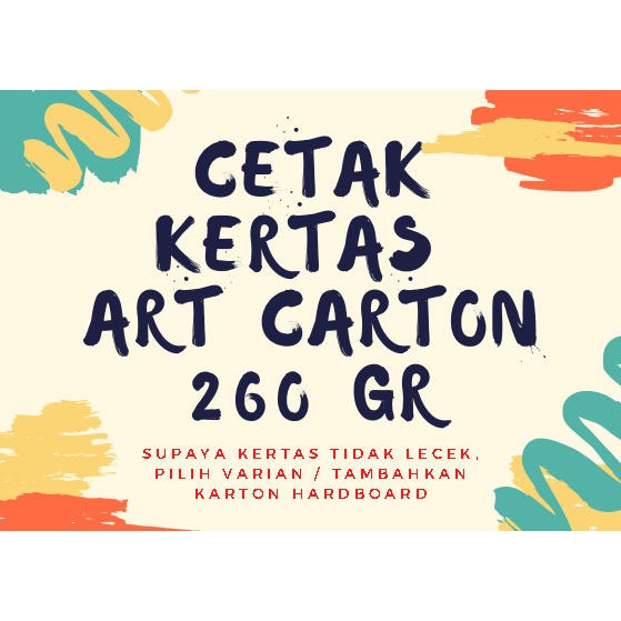 

Cetak Kertas Art Carton 260gr