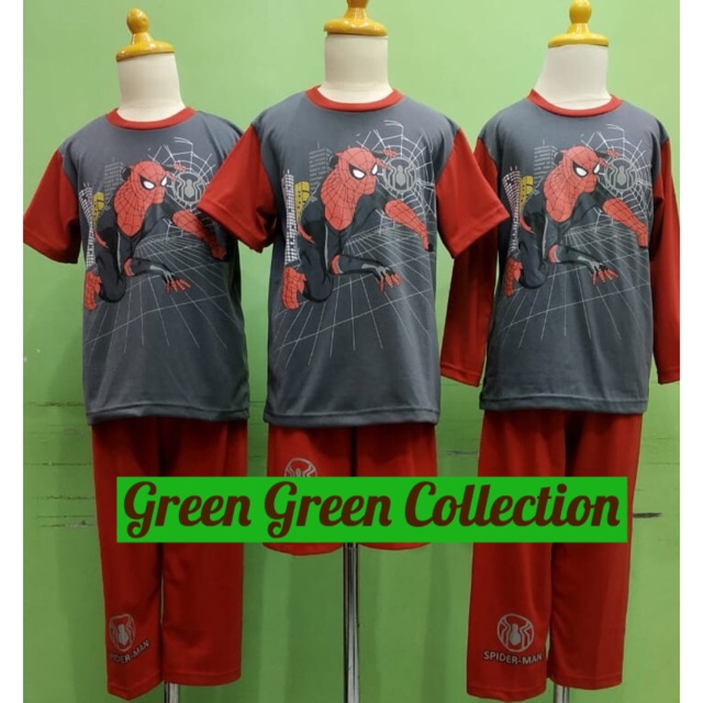 Piyama kaos anak premium Spiderman