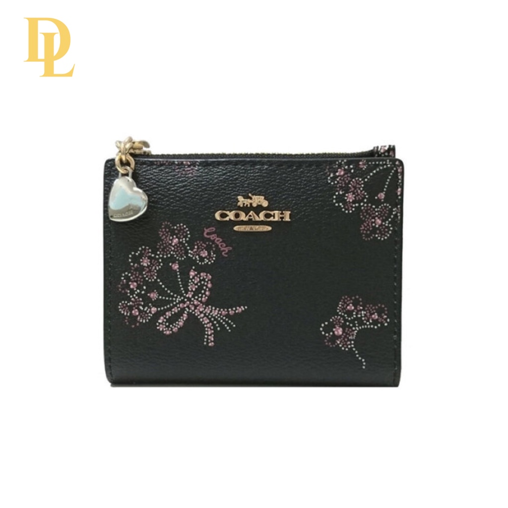 Coach Wallet Snap Card Case With Flower Print