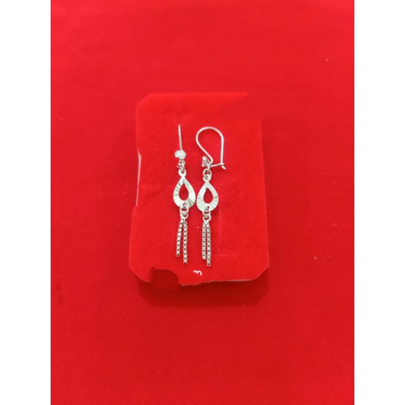 Anting model panjang perak 925 lapis emas