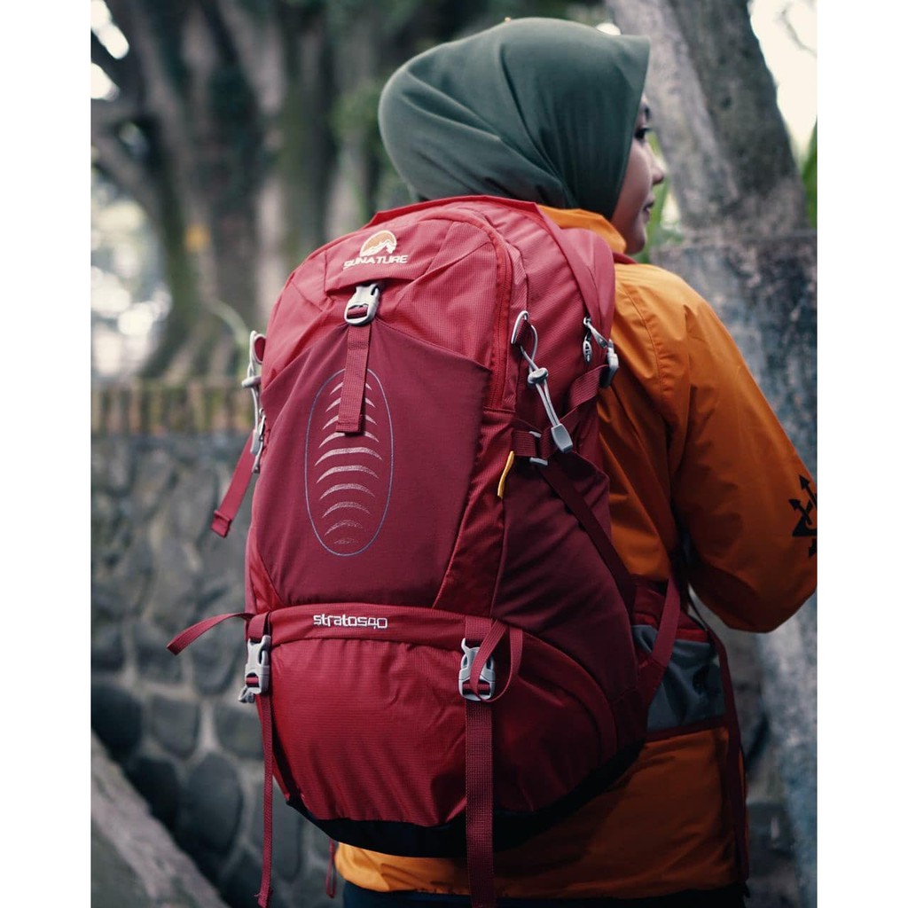 Tas Gunung Carrier Sunature Stratos 40L - Tas Ransel Pria Wanita Outdoor - Traveling Camping Hiking