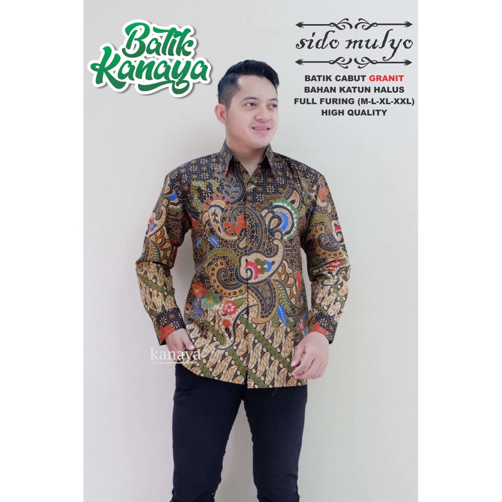 SIDO MULYO kemeja batik pria lengan panjang terbaru ORIGINAL BY KANAYA