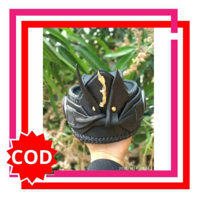 Udeng Sunda Kulit Asli Blangkon Siliwangi Ikat Kepla Sunda