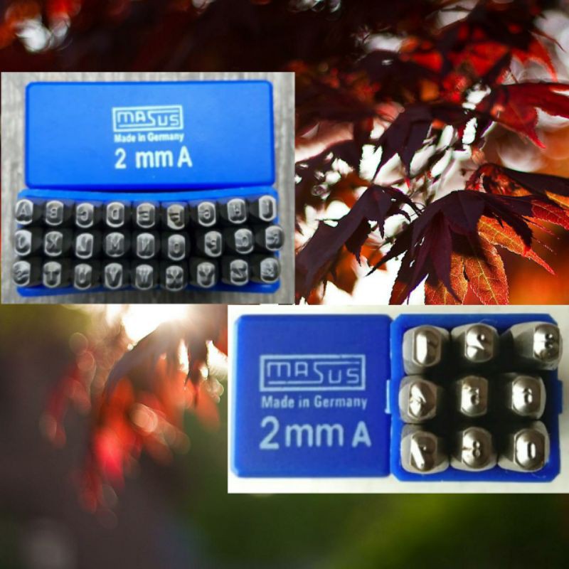 Ketok huruf + Ketok Angka 2 Mm Huruf ketok Angka ketok MASUS Germany A - Z + 0 - 9 Stump punch Tool