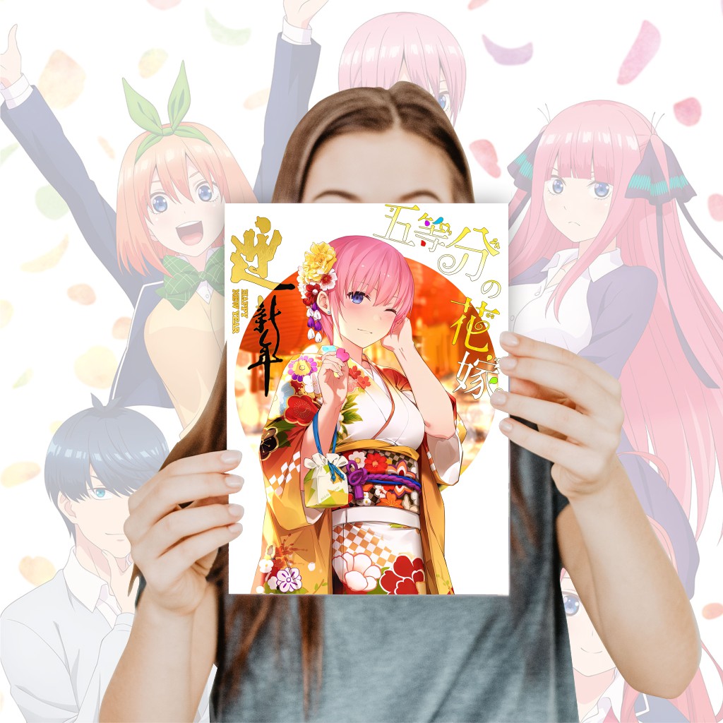 Poster Go Toubun No Hanayome Anime Size A4+ - Ichika Nino Miku Yotsuba Itsuki Fuutaro-16 Ichika D