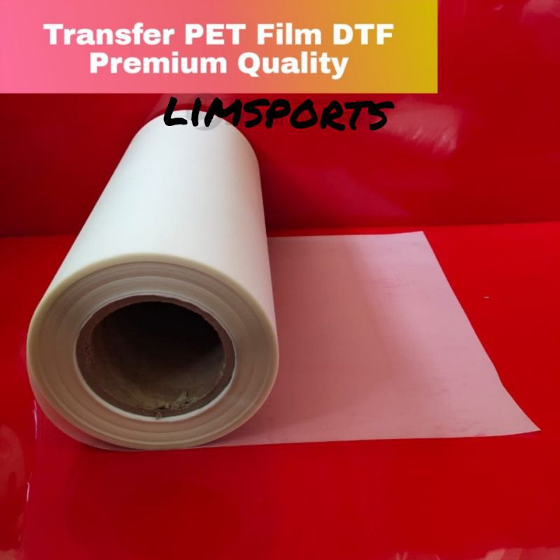 

PET Flim DTF lebar 30cm Premium Meteran / Kertas Sablon Digital DTF