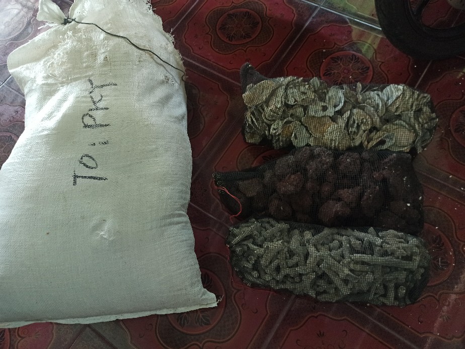 Jaring Nelayan Bekas Media Filter Kolam Koi Isi 5kg