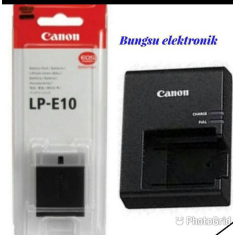paket baterai dan charger kamera canon eos 1100D 1200D