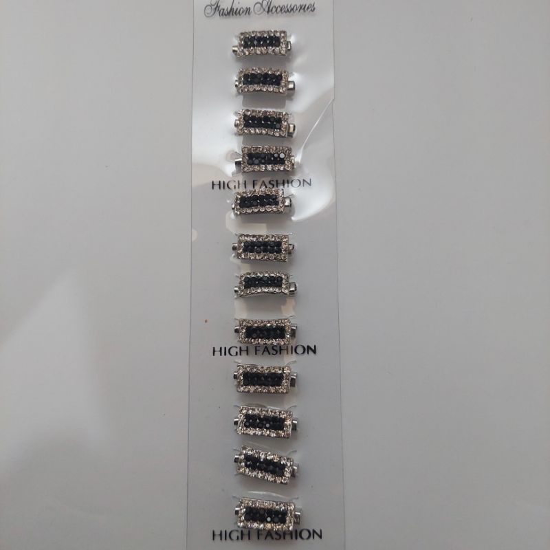 BROS DAGU Kecil Mungil Hijab Full Mata Korea Aksesoris Wanita Muslim-Putih hitam B