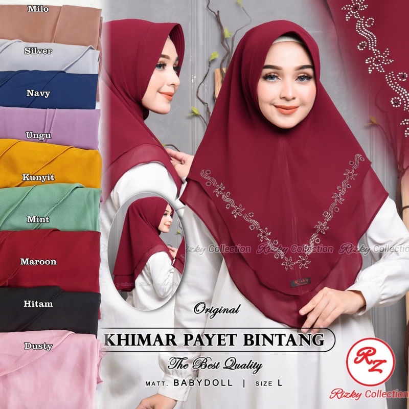 Khimar Payet Bintang Rizky Hijab