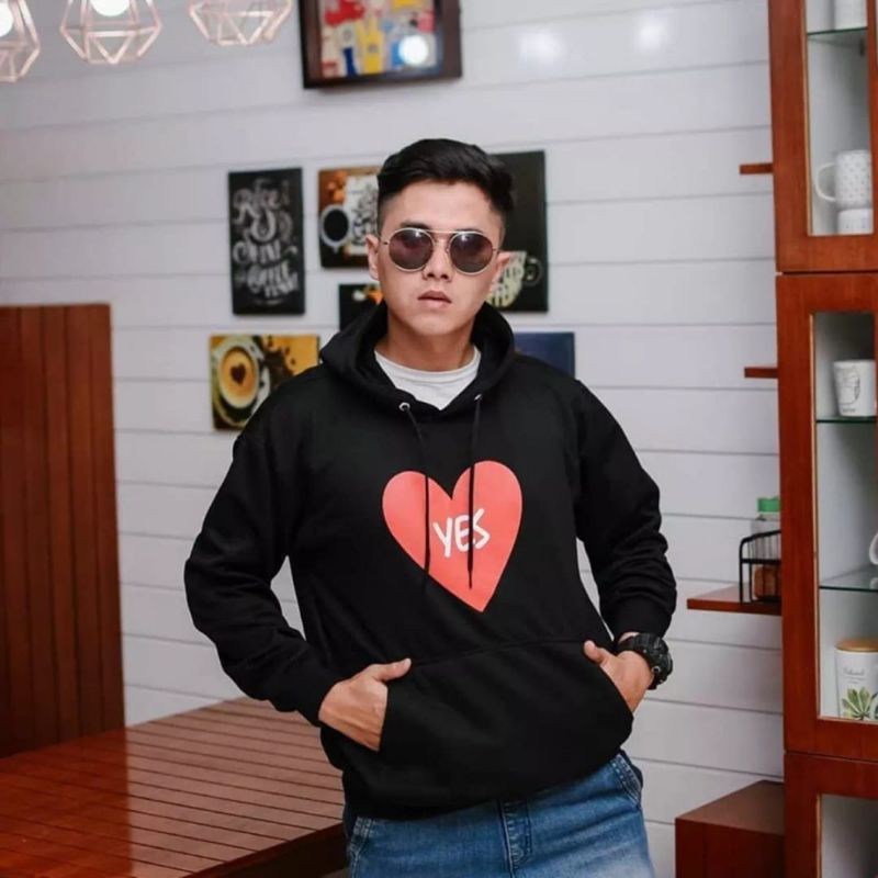 LOVE YES HOODIE || SWEATER PRIA DAN WANITA || JAKET PRIA MURAH #LY