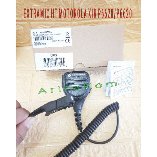 EXTRA MIC HT MOTOROLA XIR P6620 XIR P6620i PMNN 4025A MURAH JUAL HAND MIC HT XIR P6620i XIR P6620 MU