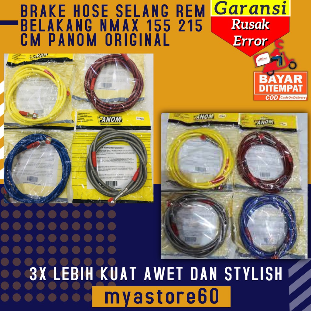 Brake Hose Selang Rem Belakang Aksesoris Variasi Yamaha Nmax 155 215 CM Panom Orginal