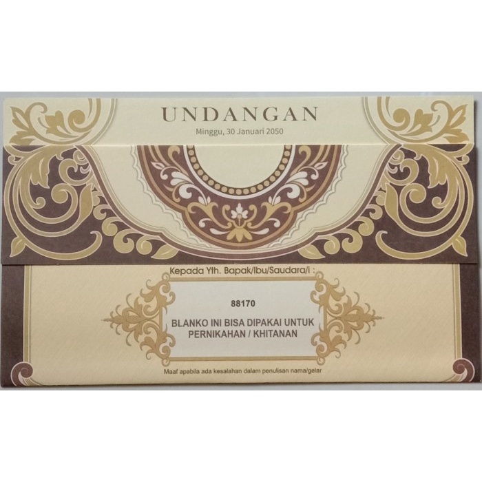 Blangko Undangan Pernikahan ERA BARU / ERBA 88170 COVER Harga Murah