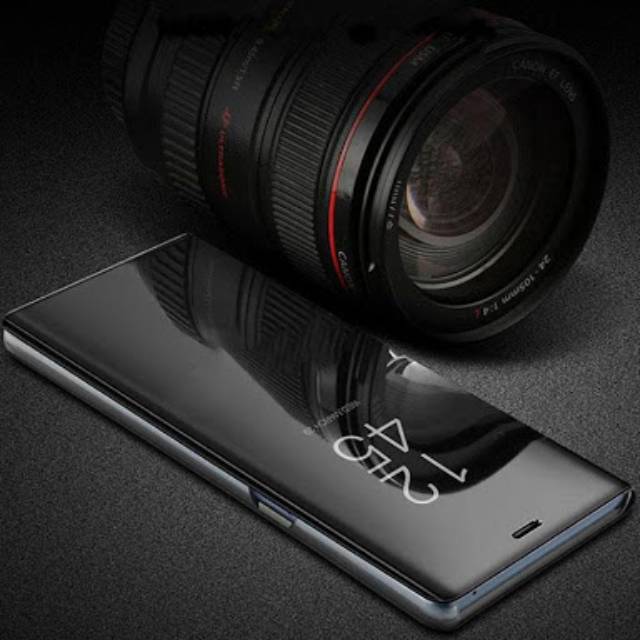 Flip mirror case ssmsung j7duo smart view cover samsung j7 duo mirror case