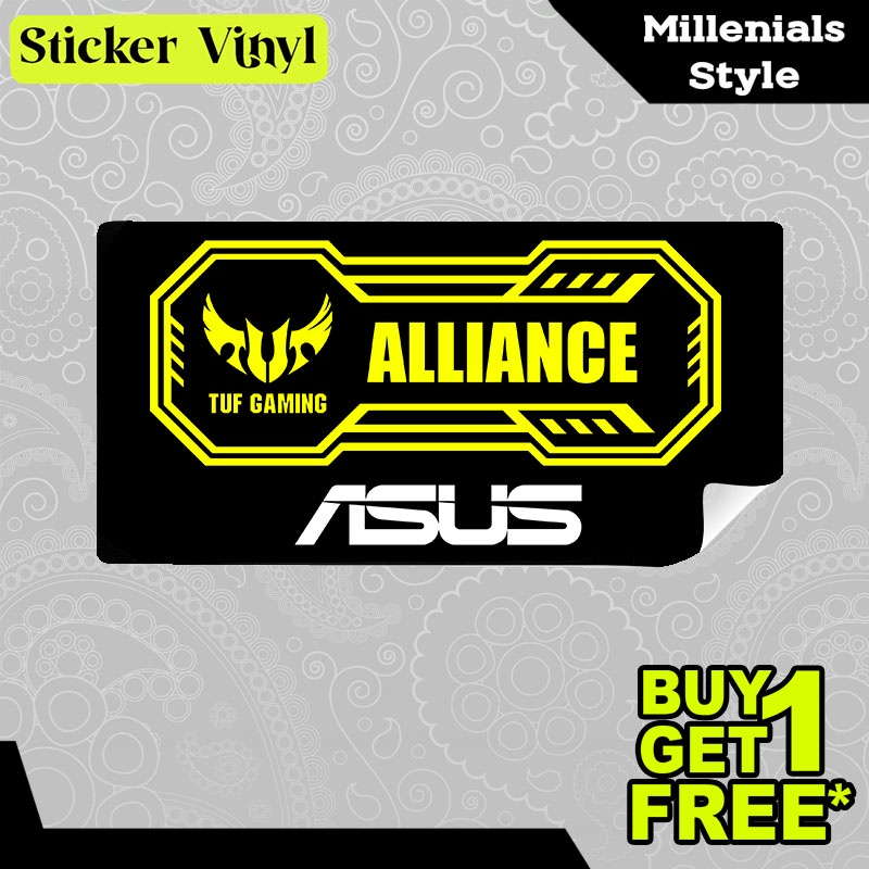 Stiker Sticker Asus TUF Gaming Alliance Team Game Esports Aesthetic Bahan Vinyl Satuan Anti Air