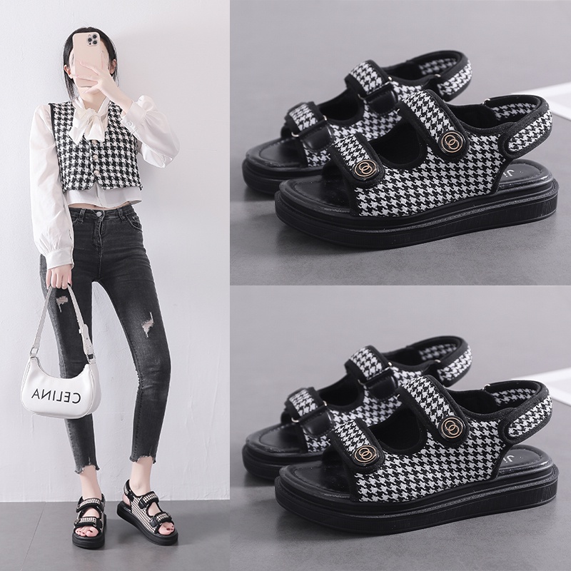 aid 0326, sandal flat wanita import fashion sandal slip on wanita terkiniian cantik dan terpopular