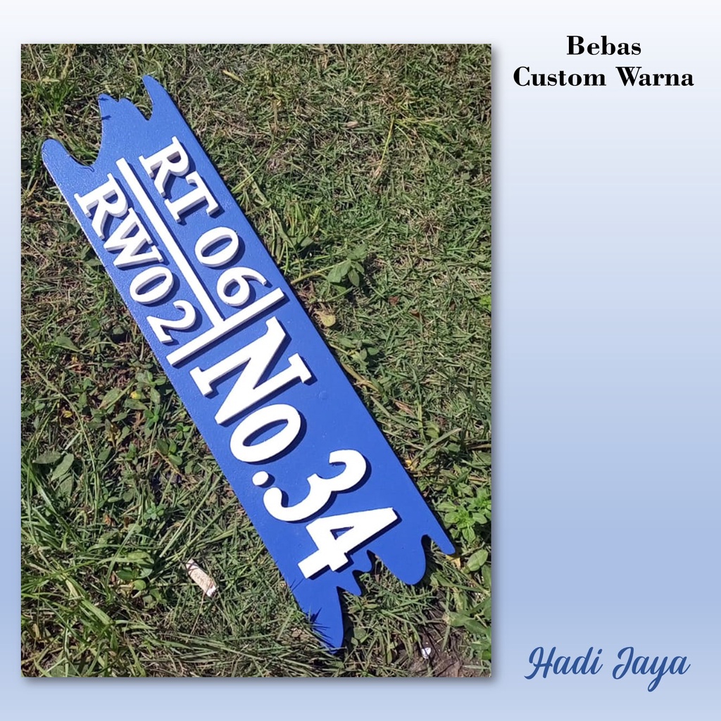 Nomor Rumah Bebas Custom Warna Custom Nomor Rumah Kayu Timbul