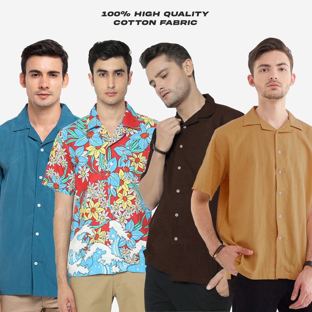  Kemeja  Kasual Santai  Pria  Guteninc Shopee Indonesia