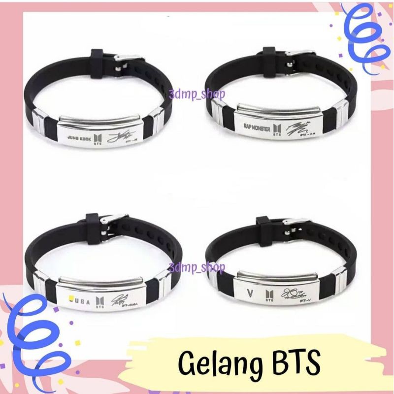 Gelang karet BTS V Taehyung Jimin Suga Jhope RM Rapmonster Jungkook