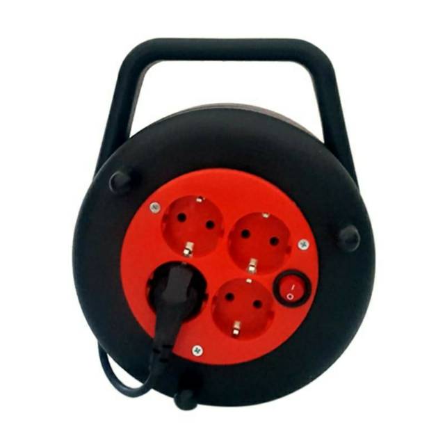 Kabel Roll / Roll Kabel Type 10 plus Saklar / Stop Kontak Lubang 4 Saklar Kabel 6 Meter Kabel Gulung