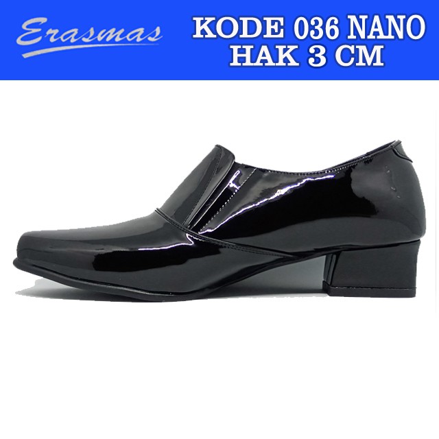 Sepatu Ankle Boot Karet 036 Erasmas Hak 3 Cm Polwan Kowad Satpol PP Security Secwan Bhayangkari