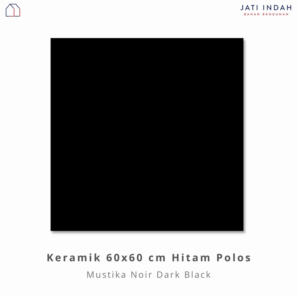 [1,44 m2] Keramik Lantai Hitam Polos 60x60 cm Mustika Noir Dark Black