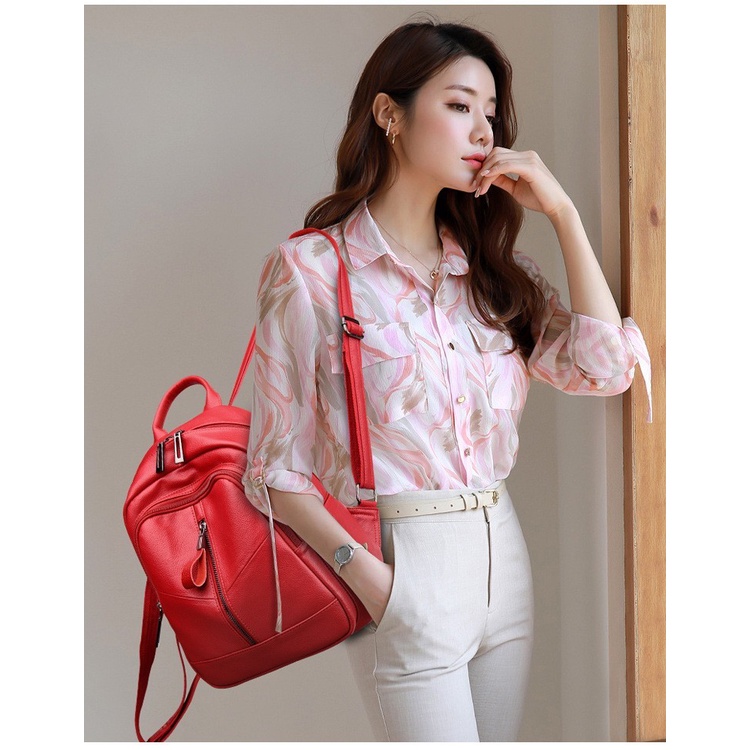 SCENE STEALER - Tas Ransel Wanita TErbaru 2022 Model Cewe Baru Viral Tas Ransel Wanita Tas Sekolah T