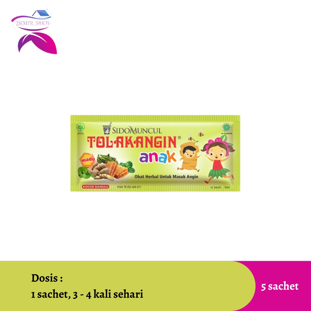 Tolak Angin Anak Cair 5 Sachet Obat Masuk Angin + Daya Tahan Tubuh