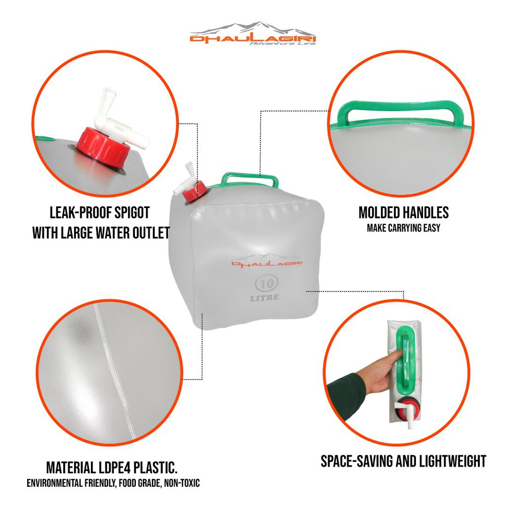 Bisa COD Derigen 10 Liter Dhaulagiri - Jerigen Lipat DH 10L - Penyimpan Air - derigen lipet