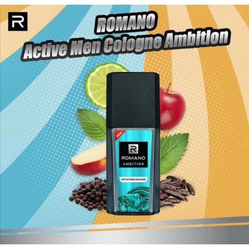 Cologne Ambition Romano Active Men 100ml Romano Cologne Biru