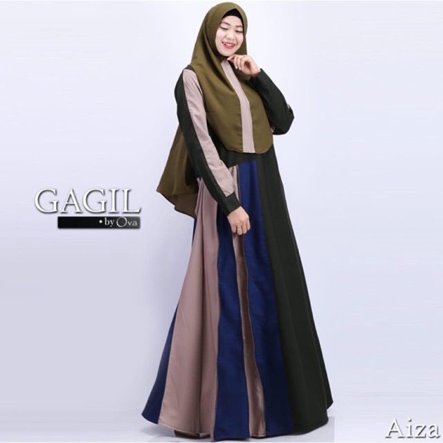 Gamis Syari Muslimah Aiza Ori Gagil By Ova