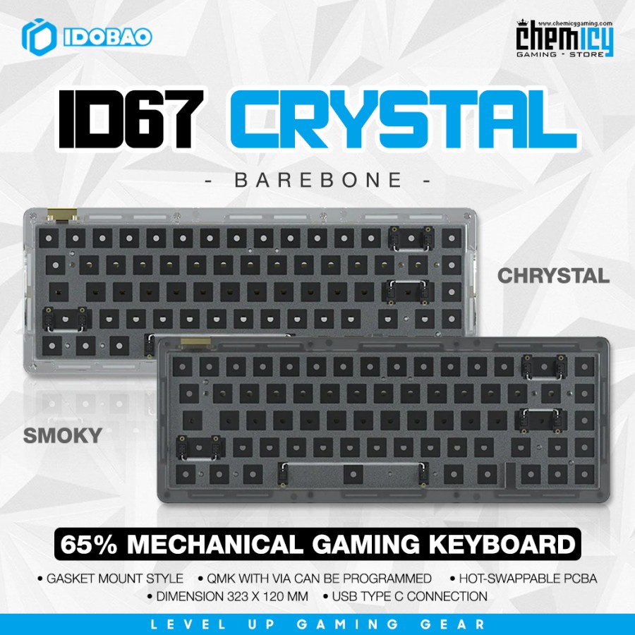 Idobao ID67 Gasket Mount 65% RGB Mechanical Gaming Keyboard Kit