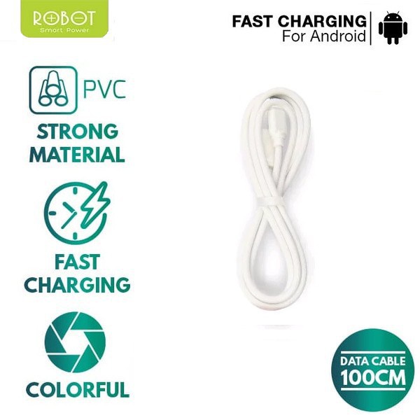 Kabel Data Fast Charging Robot RT-CD100 1M Micro USB Cable Data - Garansi Resmi 1 Tahun