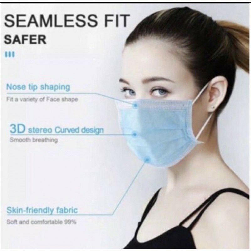 Masker earlop 3 ply/Masker disposable Face mask 3 ply