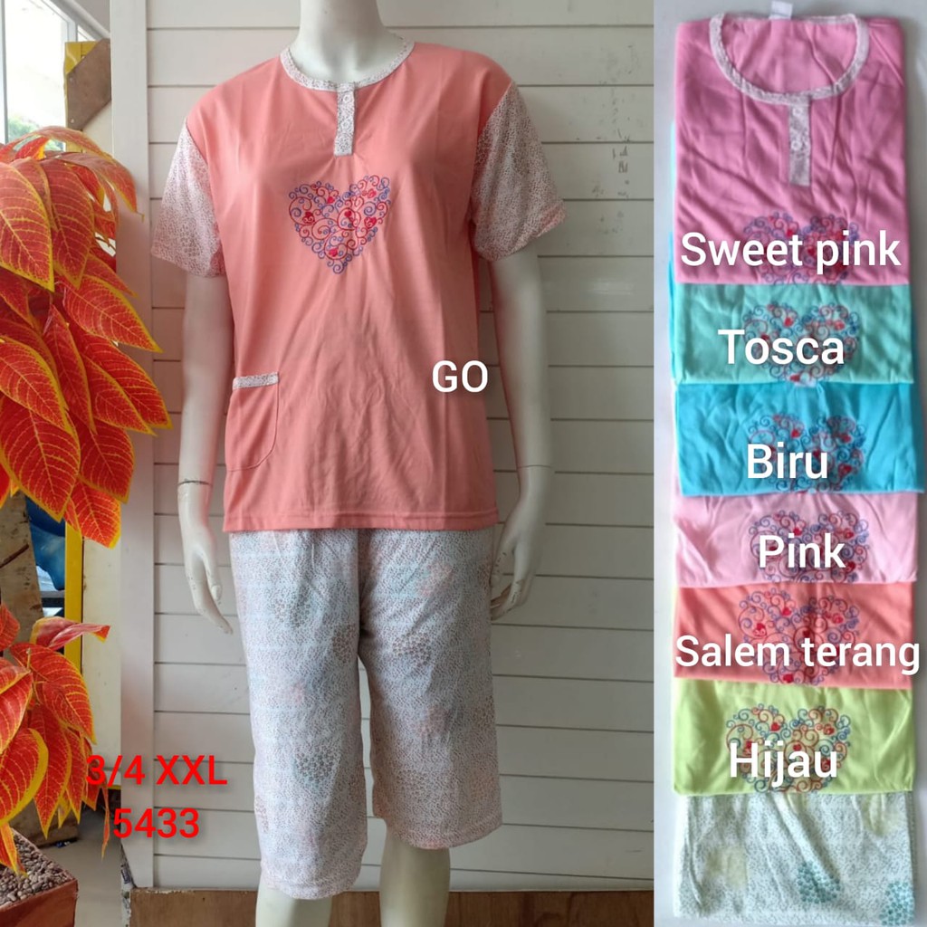 gos A BABYDOLL BOBO JUMBO Dewasa 3/4 Pakaian Wanita Setelan Baju Tidur Busui Piyama