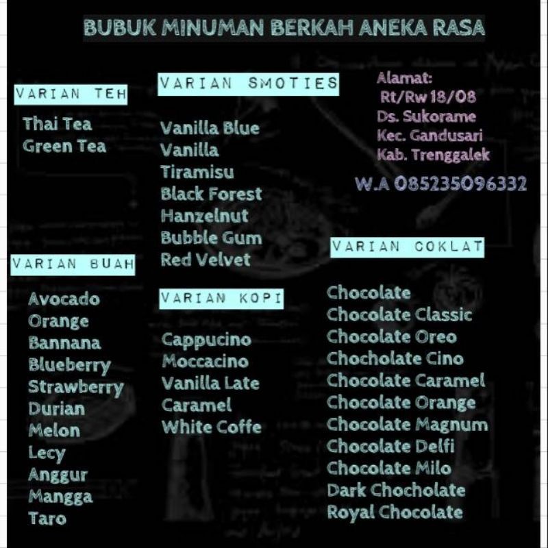 

Bubuk minuman premium blackfores