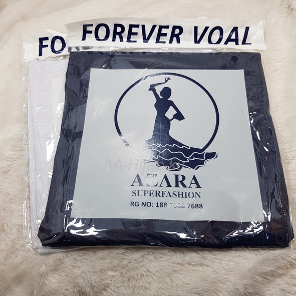 aa store segi empat polos azara / hijab basic voal azara jahit tepi