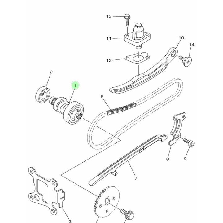 NOKEN AS CAMSHAFT MIO J SOUL GT FINO FI XRIDE 115 OLD ASLI ORI YAMAHA 54P E2170 00