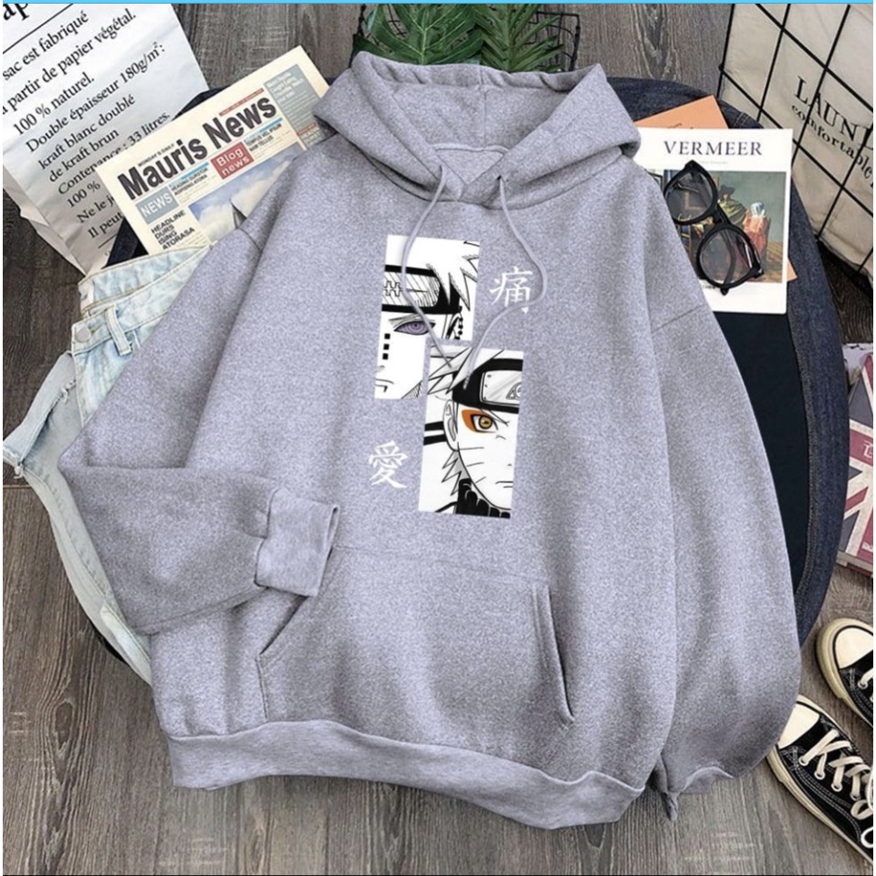 PAIN Naruto  Jumper Hoodie II Sweater Hoodie Anime II Sweter Oblong Topi Sz M - XL ( Pria &amp; Wanita / Anak &amp; Dewasa )