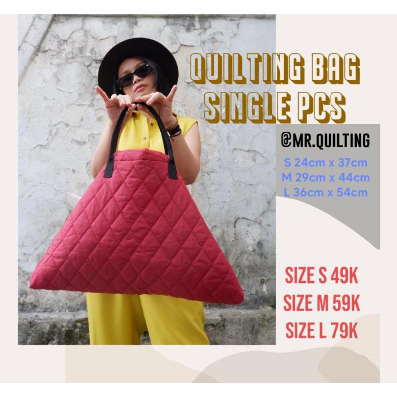 Mr.quilting bag/Tote bag/tas kampus/ tas santai/ tas belanja