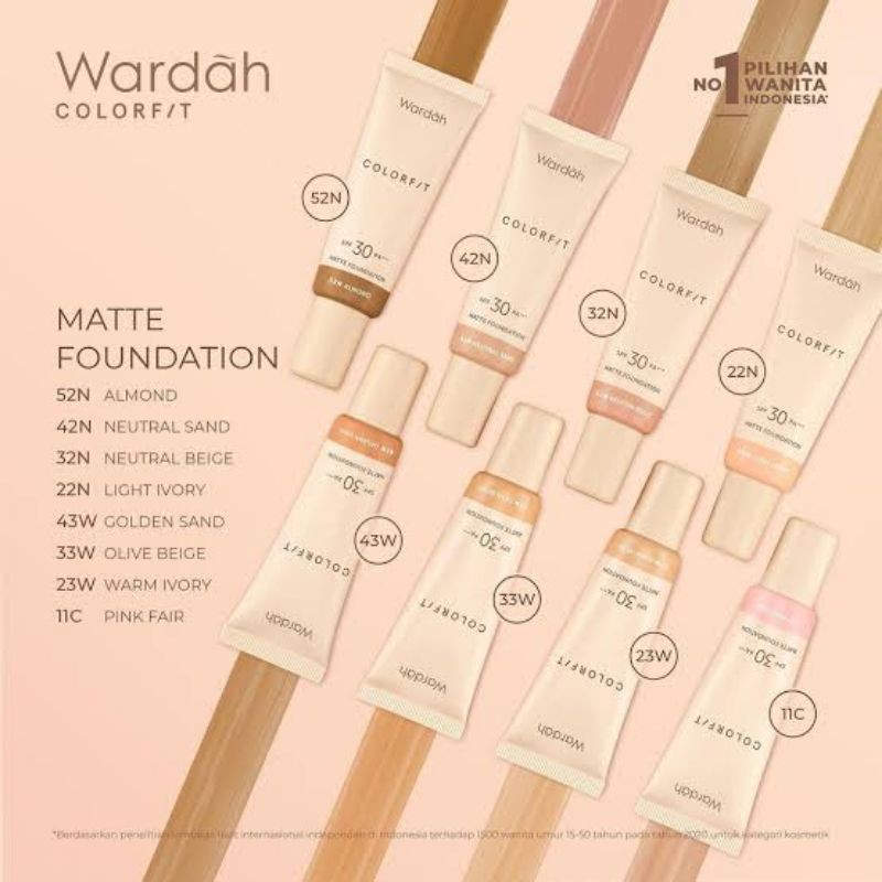 wardah foundation colorfit matte