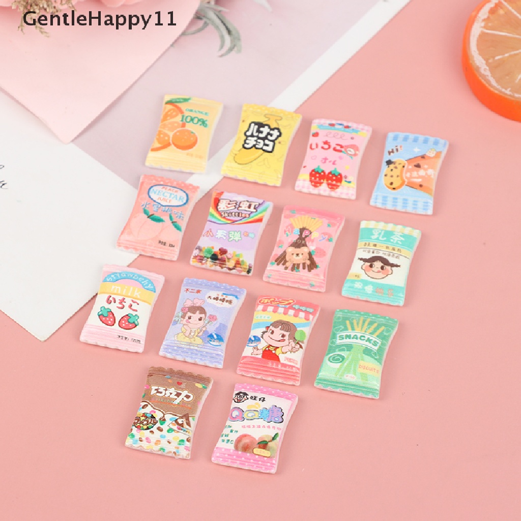 Gentlehappy 10Pcs / Set Mainan Miniatur Permen Skala 1: 12 Untuk Aksesoris Rumah Boneka
