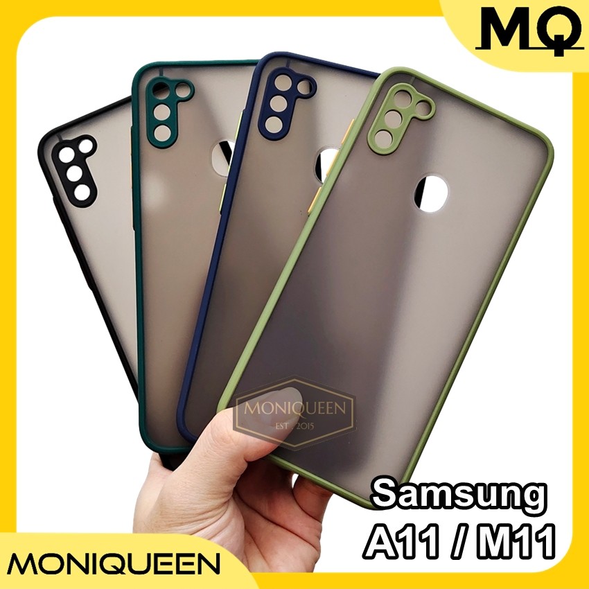 Hybrid Aero Case Samsung A10S A20S A50S A21S A70S A51 A11 M11 A01 CORE Lens Camera Cover Soft Case-Samsung A11 / M11