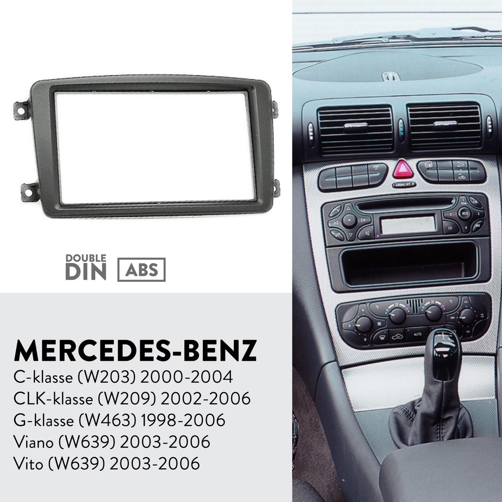 Frame headunit 2din Mercedes Benz C Class w203 G Class W463 Viano W639 Vito W639 2002