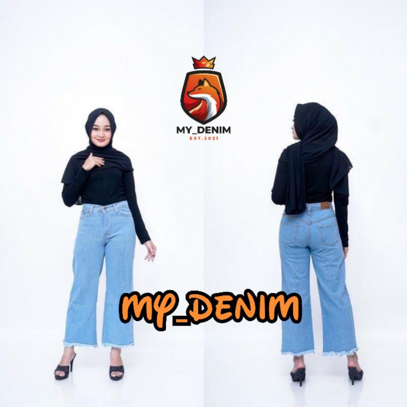 CELANA JEANS KULOT RAWIS WANITA