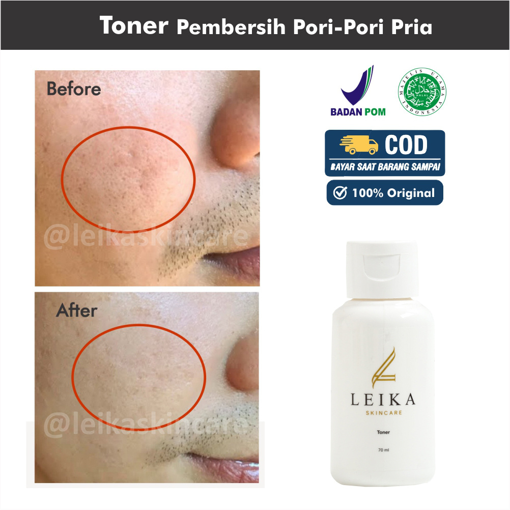 TERLARIS Toner Wajah Pembersih Wajah Pria Pembersih Komedo Dan Pori Pori Pengecil Pori Pori Wajah Am