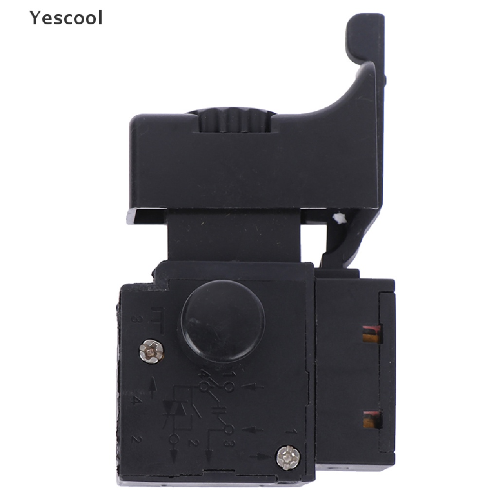 Yescool FA2-4 / 1BEK Saklar Tombol trigger Kontrol Kecepatan Bor Elektrik 6a 250v Warna Hitam