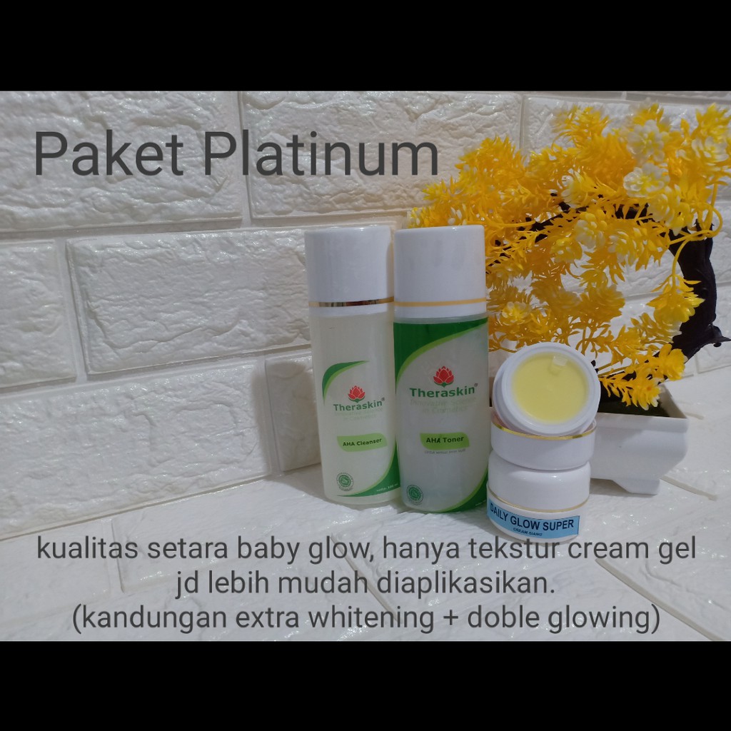 Theraskin Paket Platinum isi 4 super glowing express