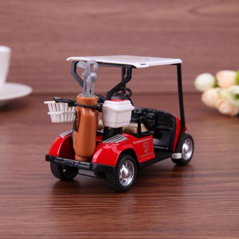 READY miniatur mobil golf pull cart skala 1: 36 bahan Alloy untuk simulasi